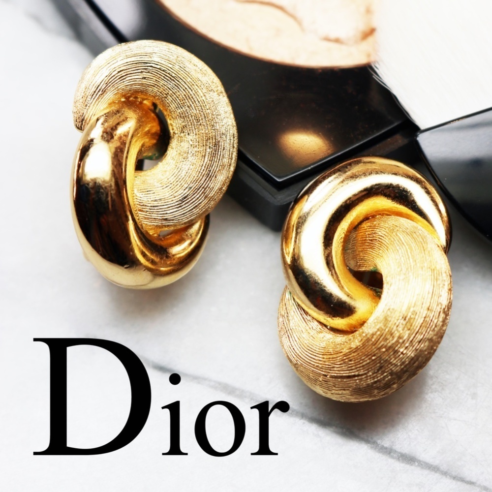 Vintage Christian Dior Gold Earrings